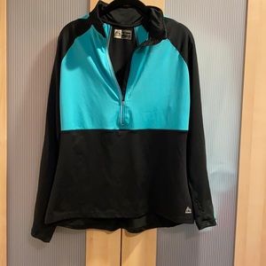 Jogging top, teal and black